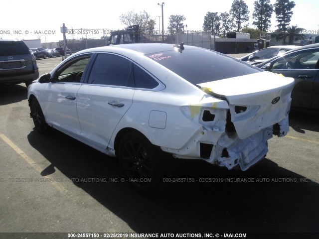 5NPE34AB2JH697700 - 2018 HYUNDAI SONATA SPORT/LIMITED WHITE photo 3