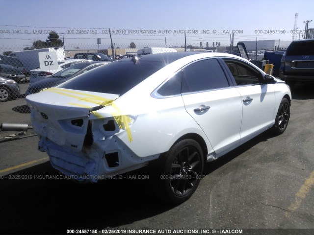 5NPE34AB2JH697700 - 2018 HYUNDAI SONATA SPORT/LIMITED WHITE photo 4