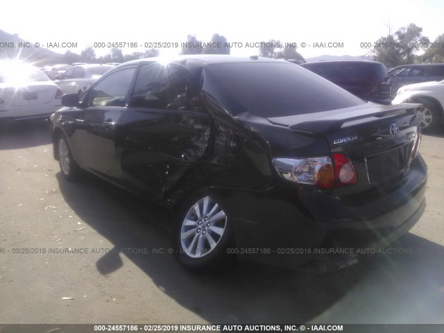 1NXBU4EE2AZ312514 - 2010 TOYOTA COROLLA S/LE/XLE BLACK photo 3