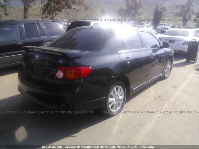 1NXBU4EE2AZ312514 - 2010 TOYOTA COROLLA S/LE/XLE BLACK photo 4