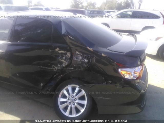 1NXBU4EE2AZ312514 - 2010 TOYOTA COROLLA S/LE/XLE BLACK photo 6