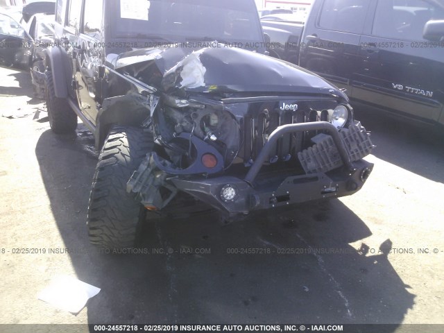 1J4BA6H14BL637183 - 2011 JEEP WRANGLER UNLIMITE RUBICON BLACK photo 6