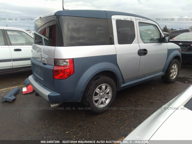 5J6YH18616L016784 - 2006 HONDA ELEMENT EX SILVER photo 4