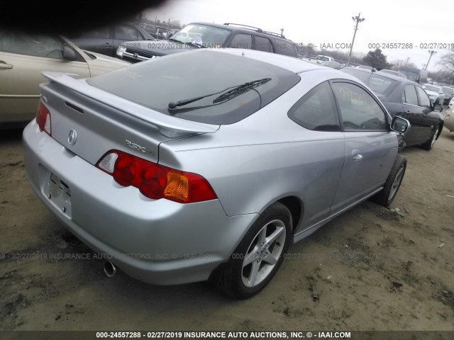 JH4DC53084S011130 - 2004 ACURA RSX TYPE-S SILVER photo 4