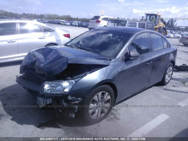 1G1PA5SG6D7157623 - 2013 CHEVROLET CRUZE LS GRAY photo 2