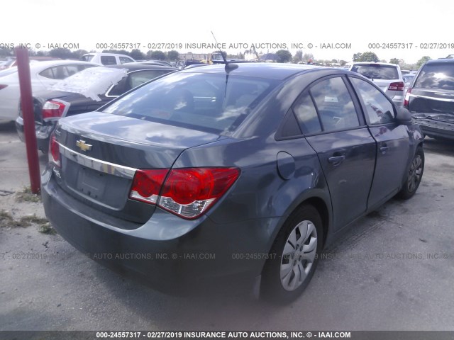 1G1PA5SG6D7157623 - 2013 CHEVROLET CRUZE LS GRAY photo 4