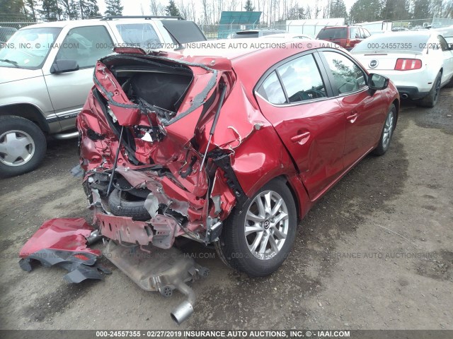 JM1BM1L79E1174257 - 2014 MAZDA 3 TOURING RED photo 4