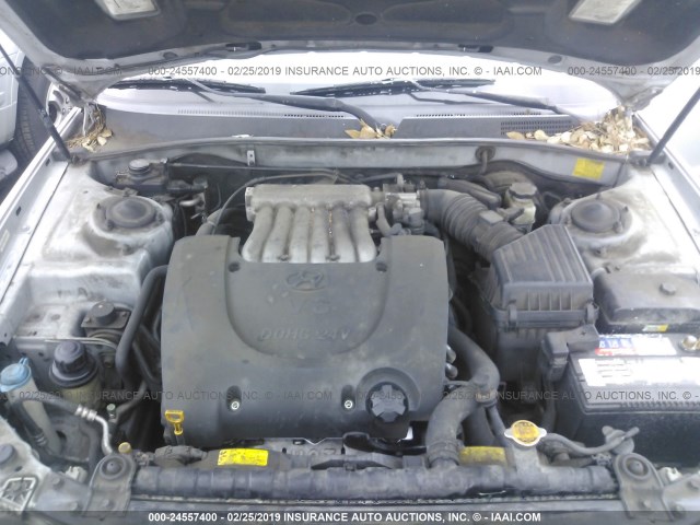 KMHWF35H55A122049 - 2005 HYUNDAI SONATA GLS/LX SILVER photo 10