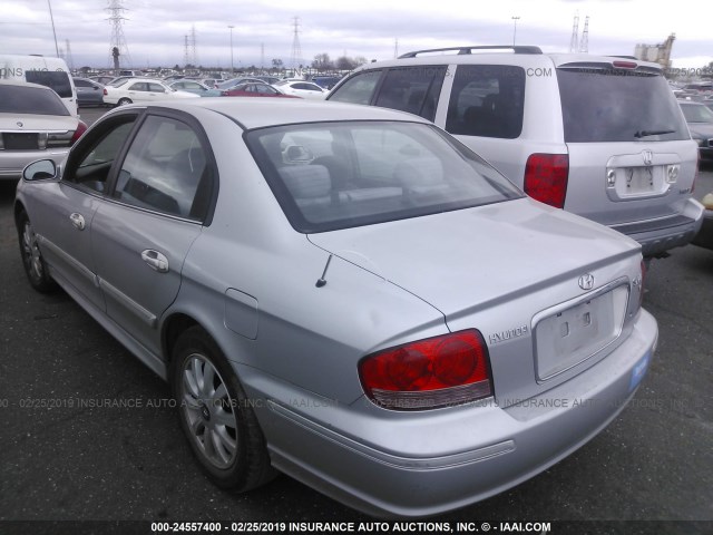 KMHWF35H55A122049 - 2005 HYUNDAI SONATA GLS/LX SILVER photo 3