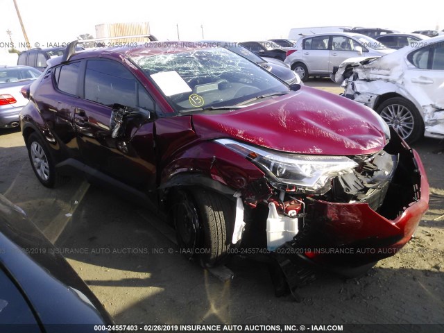 JTNKHMBX7K1023027 - 2019 TOYOTA C-HR XLE/LE/LIMITED RED photo 1