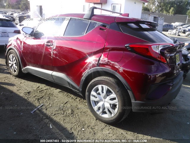 JTNKHMBX7K1023027 - 2019 TOYOTA C-HR XLE/LE/LIMITED RED photo 3