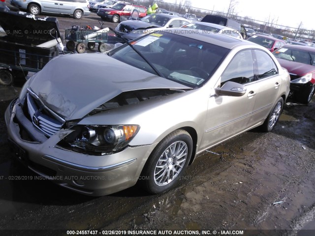 JH4KB16525C018239 - 2005 ACURA RL GOLD photo 2