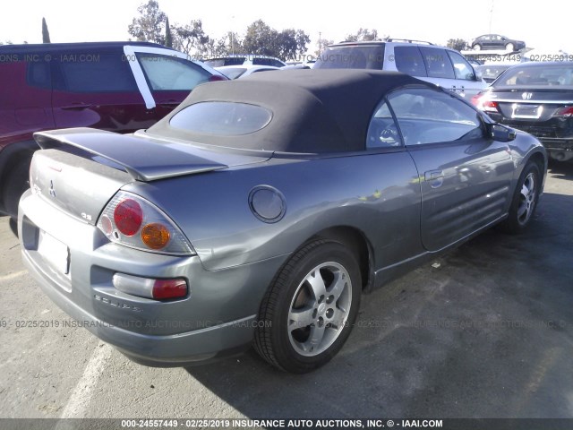 4A3AE45G54E064396 - 2004 MITSUBISHI ECLIPSE SPYDER GS GRAY photo 4