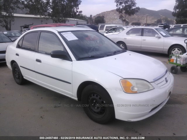 1HGES16102L025098 - 2002 HONDA CIVIC DX WHITE photo 1