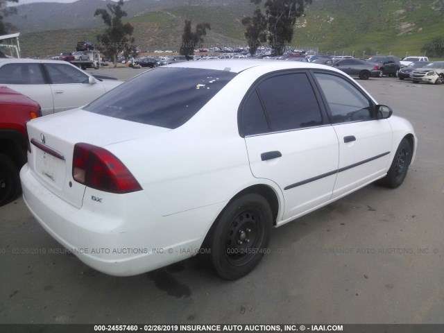 1HGES16102L025098 - 2002 HONDA CIVIC DX WHITE photo 4