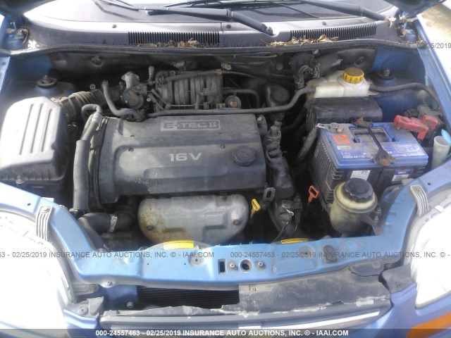 KL1TJ62654B190961 - 2004 CHEVROLET AVEO LS BLUE photo 10