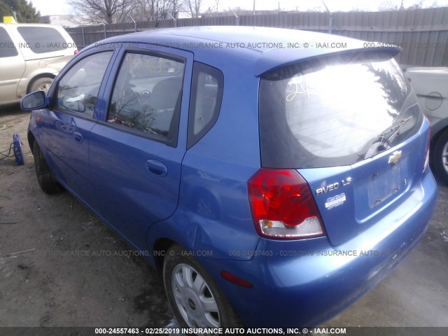KL1TJ62654B190961 - 2004 CHEVROLET AVEO LS BLUE photo 3