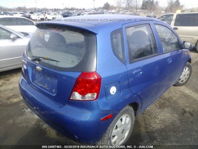 KL1TJ62654B190961 - 2004 CHEVROLET AVEO LS BLUE photo 4