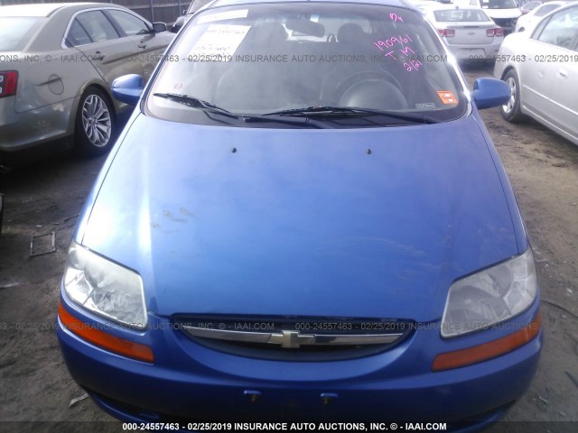 KL1TJ62654B190961 - 2004 CHEVROLET AVEO LS BLUE photo 6