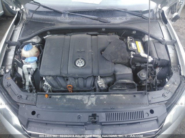 1VWBP7A37CC065272 - 2012 VOLKSWAGEN PASSAT SE SILVER photo 10