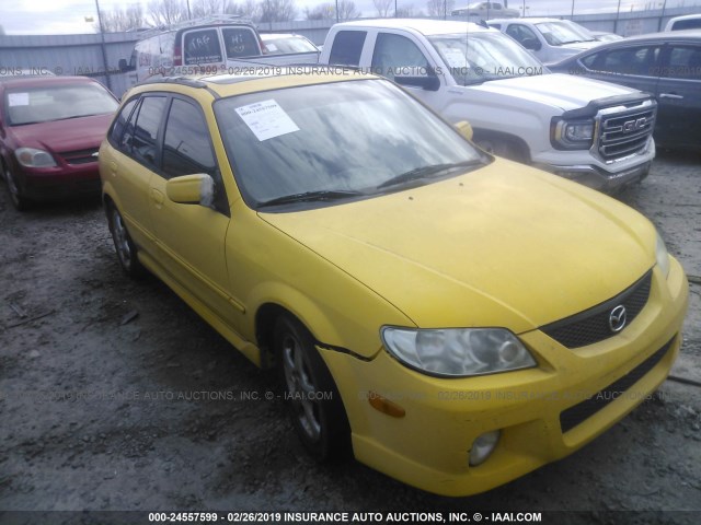 JM1BJ246721466814 - 2002 MAZDA PROTEGE PR5 YELLOW photo 1