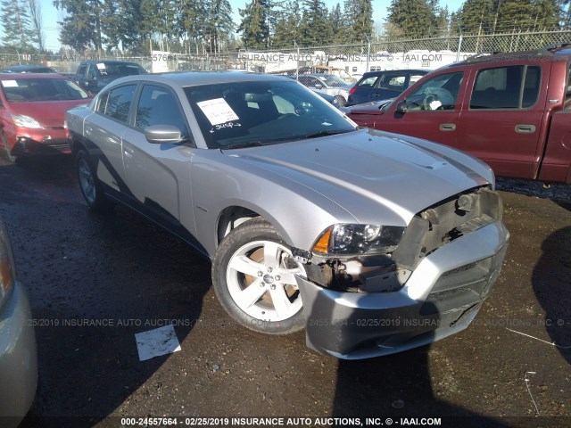 2C3CDXDT3EH180757 - 2014 DODGE CHARGER R/T GRAY photo 1