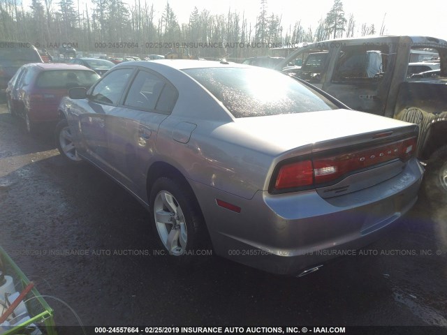 2C3CDXDT3EH180757 - 2014 DODGE CHARGER R/T GRAY photo 3