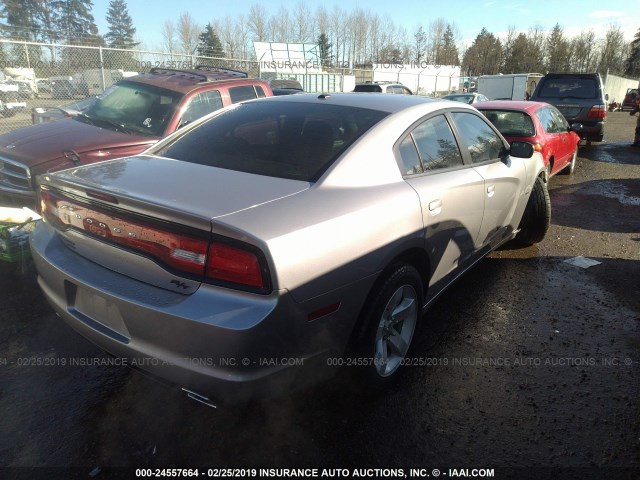 2C3CDXDT3EH180757 - 2014 DODGE CHARGER R/T GRAY photo 4