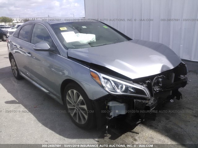 5NPE34AF3GH406505 - 2016 HYUNDAI SONATA SPORT/LIMITED GRAY photo 1