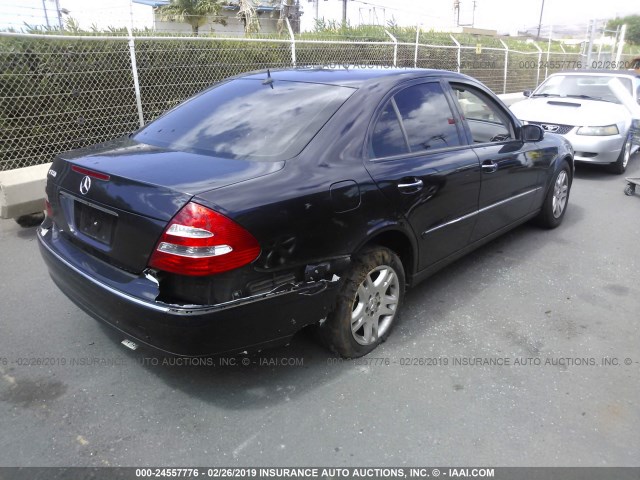 WDBUF65J65A707186 - 2005 MERCEDES-BENZ E 320 BLUE photo 4