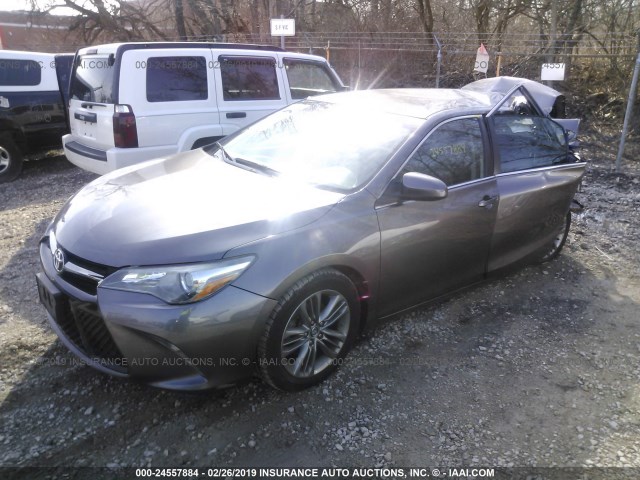 4T1BF1FK9FU481708 - 2015 TOYOTA CAMRY LE/XLE/SE/XSE GRAY photo 2