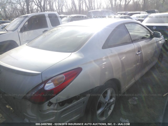 4T1CA38P35U049377 - 2005 TOYOTA CAMRY SOLARA SE/SLE SILVER photo 4