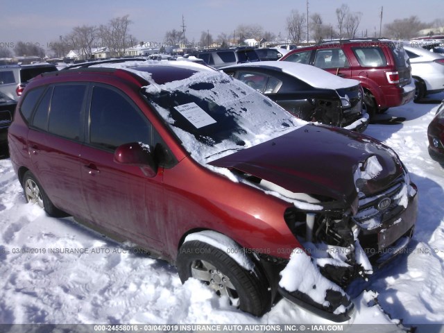 KNAFG526677038755 - 2007 KIA RONDO LX/EX RED photo 1