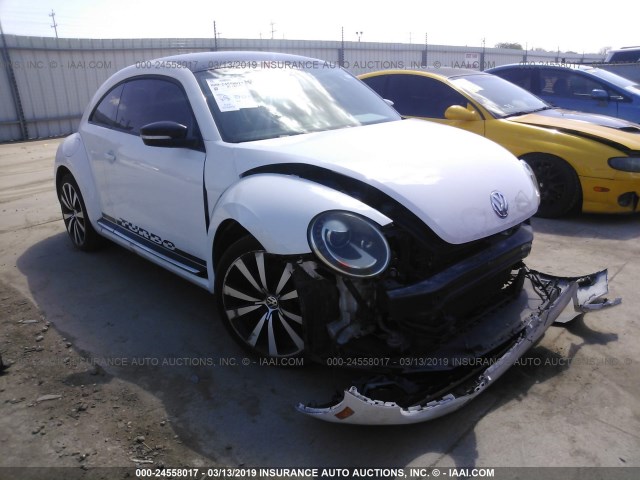 3VW4A7AT2DM606237 - 2013 VOLKSWAGEN BEETLE TURBO WHITE photo 1