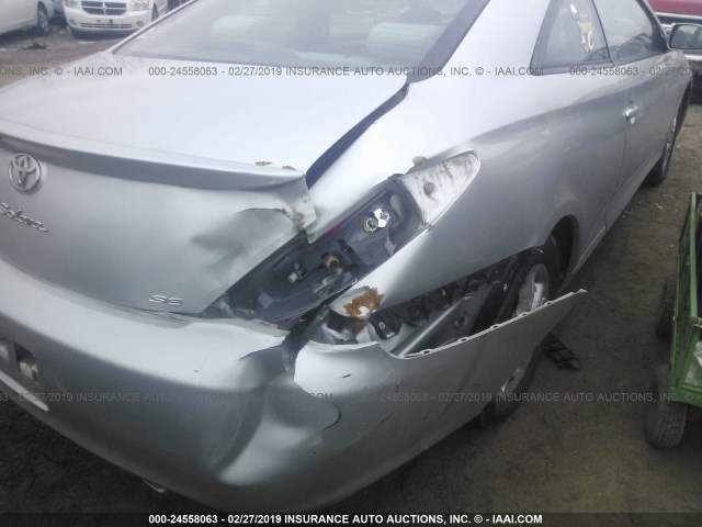 4T1CE38P75U992523 - 2005 TOYOTA CAMRY SOLARA SE/SLE SILVER photo 6