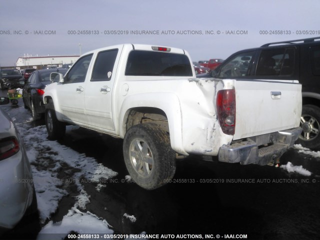 1GCHTDFE3C8133118 - 2012 CHEVROLET COLORADO LT WHITE photo 3