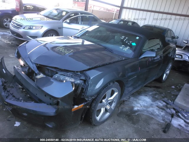 2G1FC3DD8B9188509 - 2011 CHEVROLET CAMARO LT GRAY photo 2