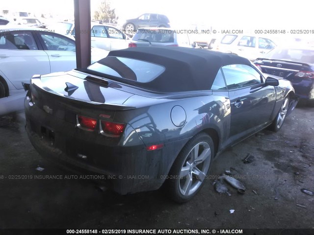 2G1FC3DD8B9188509 - 2011 CHEVROLET CAMARO LT GRAY photo 4