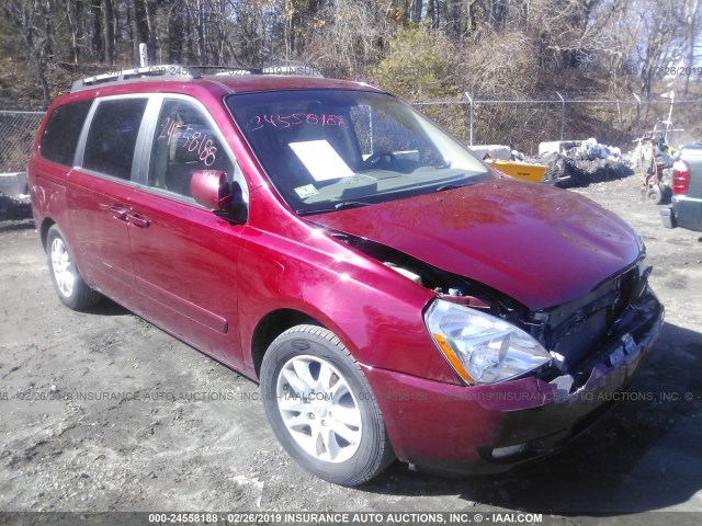 KNDMB233276165777 - 2007 KIA SEDONA EX/LX MAROON photo 1