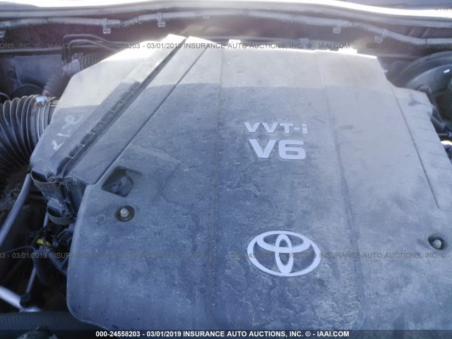 5TEUU42N46Z268970 - 2006 TOYOTA TACOMA ACCESS CAB წითელი ფოტო 10