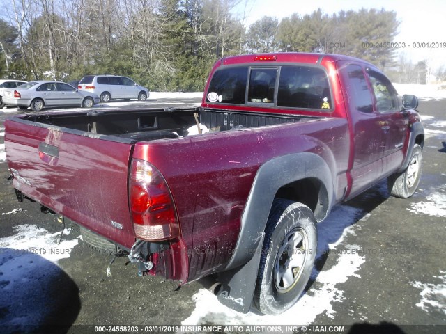 5TEUU42N46Z268970 - 2006 TOYOTA TACOMA ACCESS CAB წითელი ფოტო 4