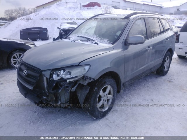 5NMSG13D48H196593 - 2008 HYUNDAI SANTA FE GLS GRAY photo 2