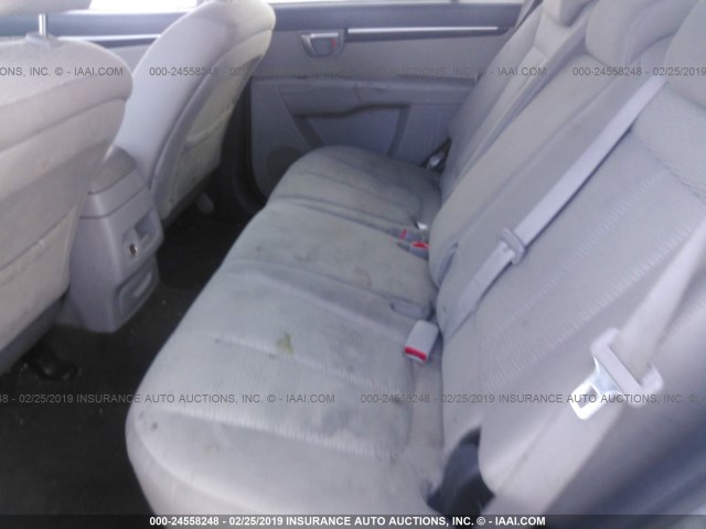 5NMSG13D48H196593 - 2008 HYUNDAI SANTA FE GLS GRAY photo 8