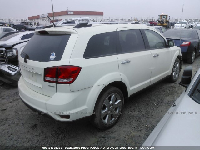 3C4PDCDG1CT331415 - 2012 DODGE JOURNEY CREW WHITE photo 4