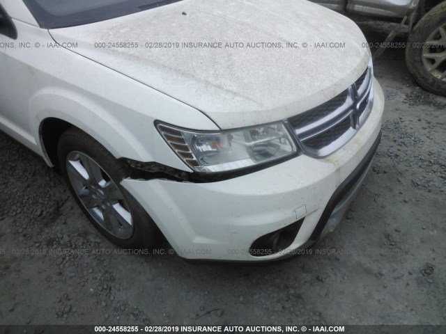 3C4PDCDG1CT331415 - 2012 DODGE JOURNEY CREW WHITE photo 6