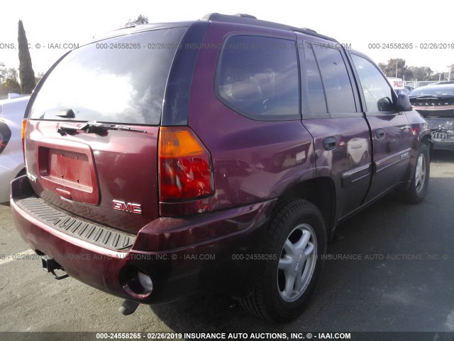 1GKDS13S642359298 - 2004 GMC ENVOY BURGUNDY photo 4