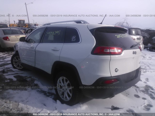 1C4PJLCB6FW741902 - 2015 JEEP CHEROKEE LATITUDE WHITE photo 3