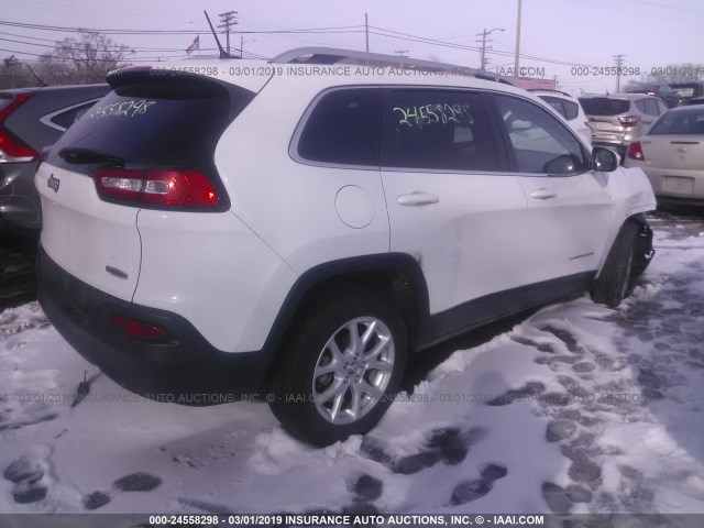 1C4PJLCB6FW741902 - 2015 JEEP CHEROKEE LATITUDE WHITE photo 4