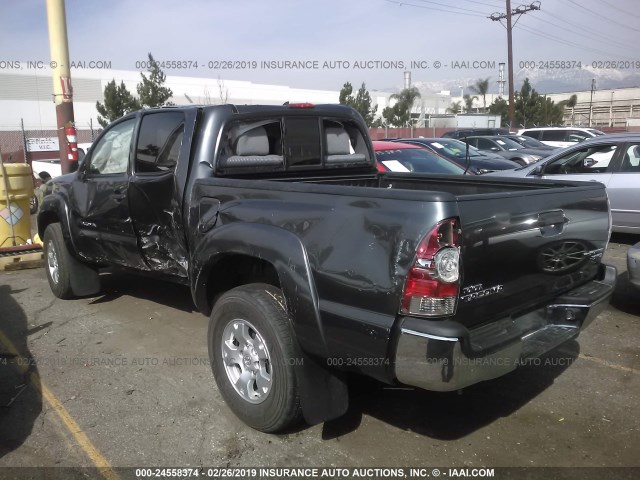 5TFJX4GN2FX047295 - 2015 TOYOTA TACOMA DOUBLE CAB PRERUNNER GRAY photo 3