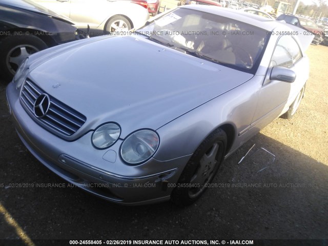 WDBPJ75J91A012499 - 2001 MERCEDES-BENZ CL 500 GRAY photo 2